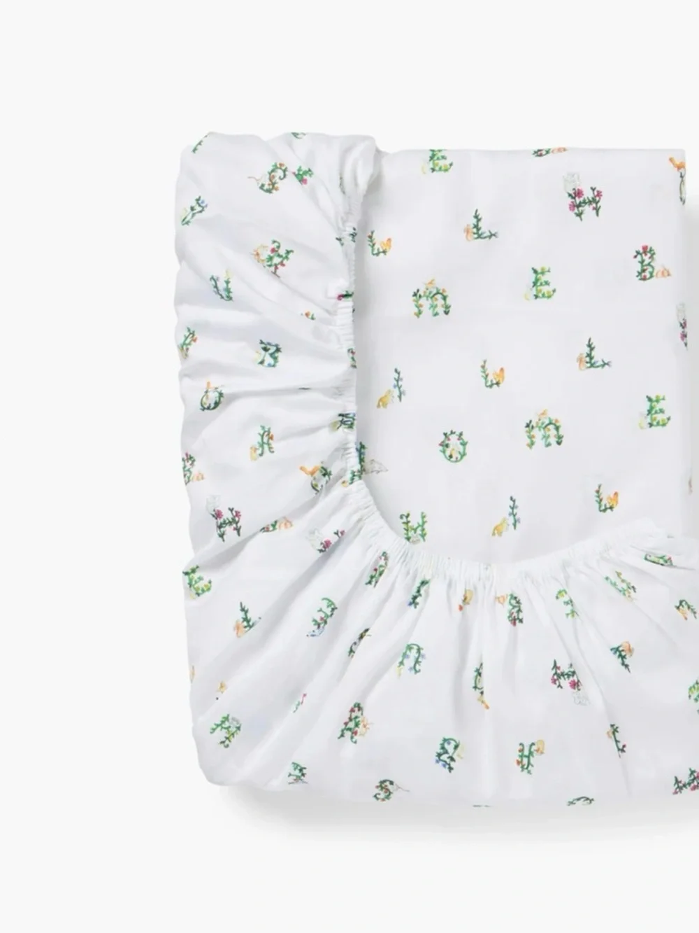 Hill House White Alphabet Changing Pad Sheet